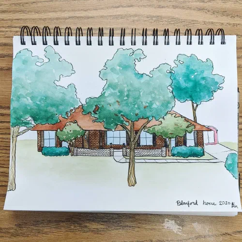 Just a watercolor of my dad's home #sketchbook #sketch #watercolor