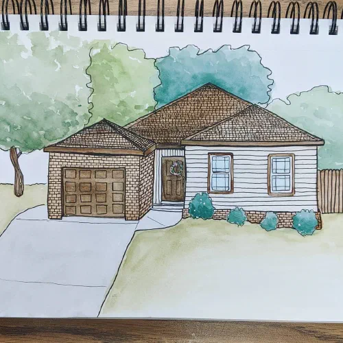 Another house watercolor #sketchbook #watercolor