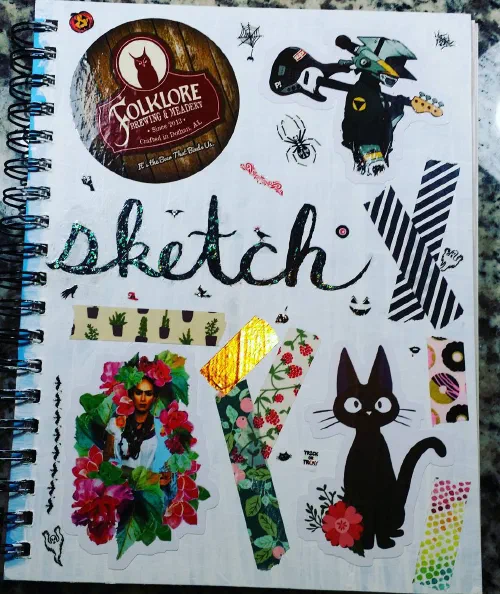Just the front of my sketchbook. ð #sketchbook #stickers