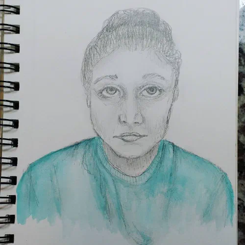 A self portrait sketch done today. #portrait