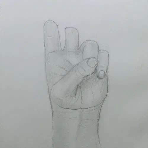 A hand study of my dad's hand. He lost his fingers when I was a kid. #fathersday #sketchbook #hand