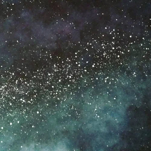 Cheap canvas alternative: a hollow wooden door. #galaxy #painting #acrylicpainting