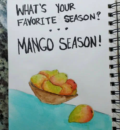 I love mangos! #mango #watercolor #sketchbook