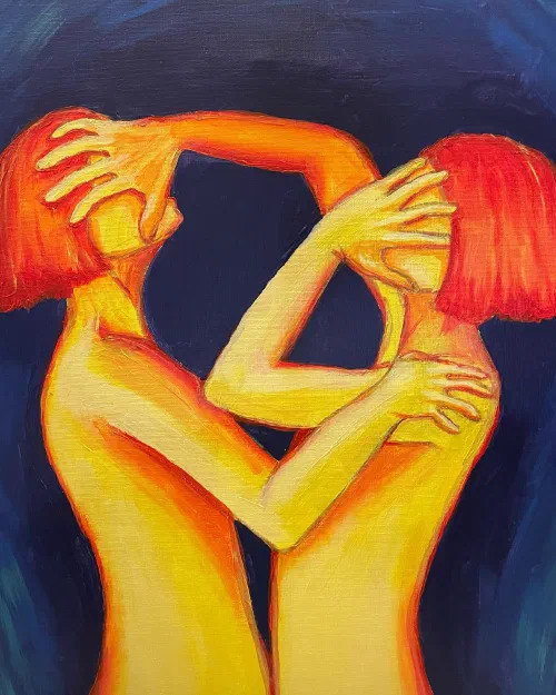 Just experimenting #acrylicpainting #acrylic #painting #warmandcool
