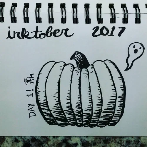 New to inks, so I just did a simple sketch today! #inktober #pentelbrushpen