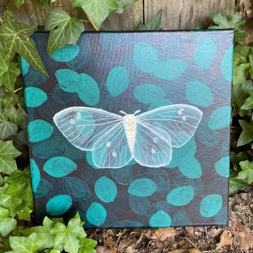 My moth series that I really enjoyed making These are for sale please DM me if interested ð¿ð¤ #acrylicpainting #painting