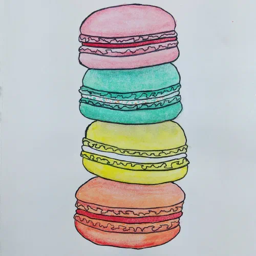 #macarons #sketchbook Still not sure if it's macarons or macaroons ð¤·