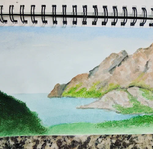 #sketchbook #watercolor #landscape