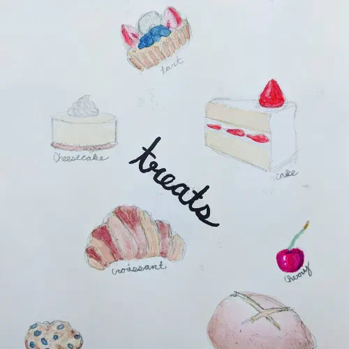 Treats. I love food. #sketchbook #sweets #watercolor