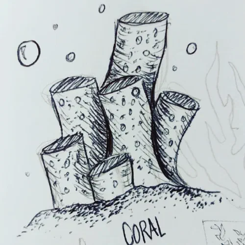 More underwater plants #sketchbook #ink #coral