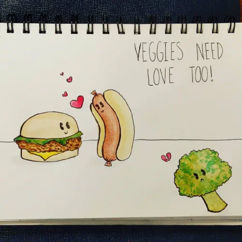 Veggies need love too. #sketchbook #watercolor
