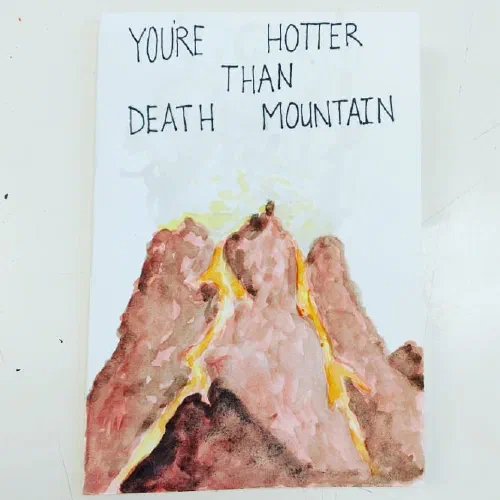 Zelda card #valentinesday #watercolor #zelda