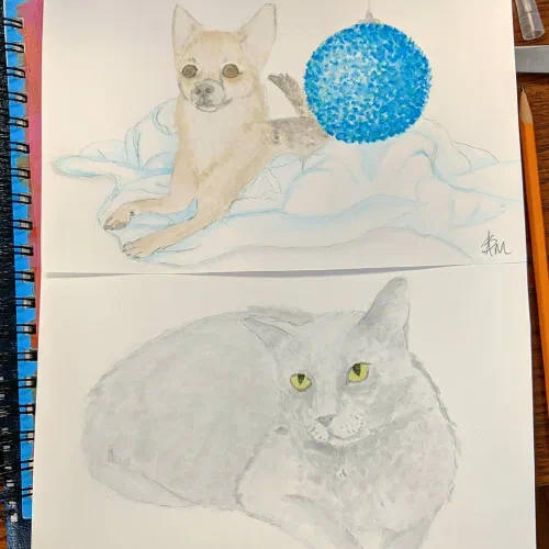 Two more pet commissions ð¶#watercolor #petportrait