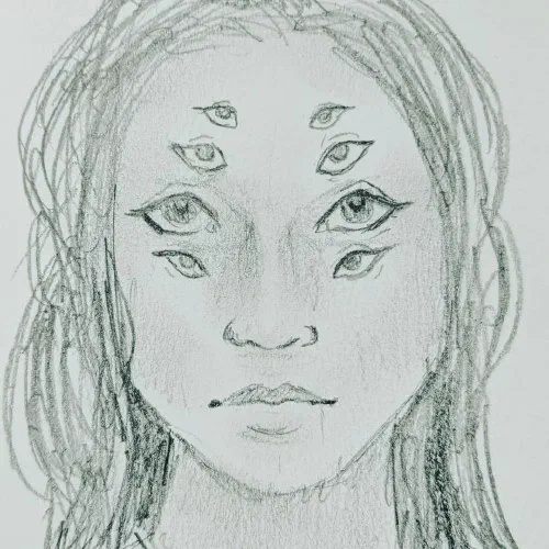 Sketch for next Halloween maybe #eyes #sketchbook