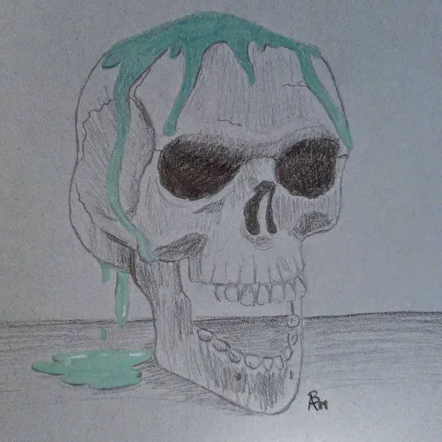 Class example for the color inversion project. Helps them learn the complimentary colors. #invertedcolors #coloredpencil #artteacher #drawing
