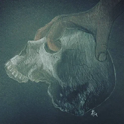 #coloredpencil #artteacher #blackpaper #skull #drawing