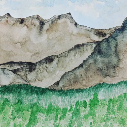 #watercolor #mountains