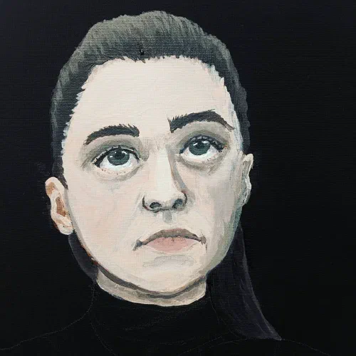 Work in progress can you guess who? #wip #acrylic